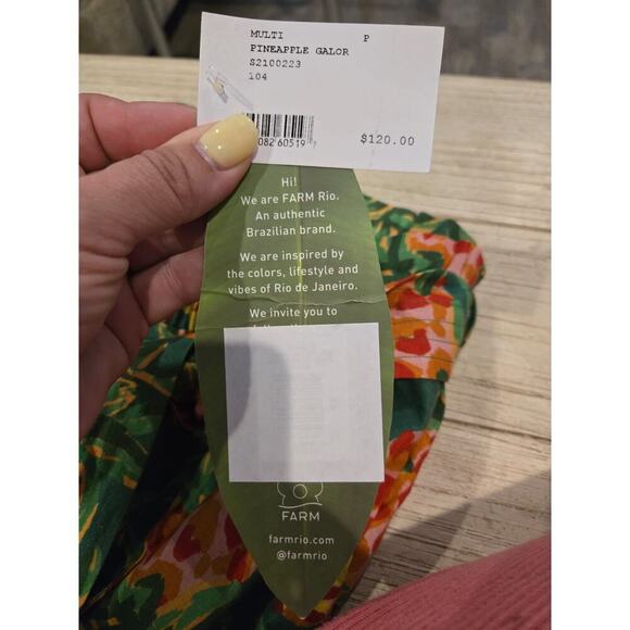 FARM Rio Women's Pineapple Print Shorts XS Multicolor Summer Casual - Picture 8 of 8